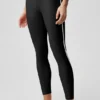 High-Waist Airlift 7/8 Tayt - Siyah/Beyaz