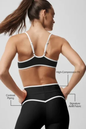 High-Waist Airlift 7/8 Tayt – Siyah/Beyaz
