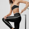 High-Waist Airlift 7/8 Tayt - Siyah/Beyaz