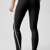 High-Waist Airlift 7/8 Tayt - Siyah/Beyaz