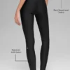 High-Waist Airlift Alignment Tayt - Siyah/Beyaz