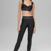 High-Waist Airlift Alignment Tayt - Siyah/Beyaz