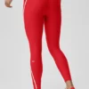 High-Waist Airlift Charger 7/8 Tayt - Parlak Kırmızı/Beyaz
