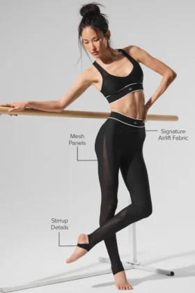 High-Waist Airlift Darling Stirrup Tayt – Siyah