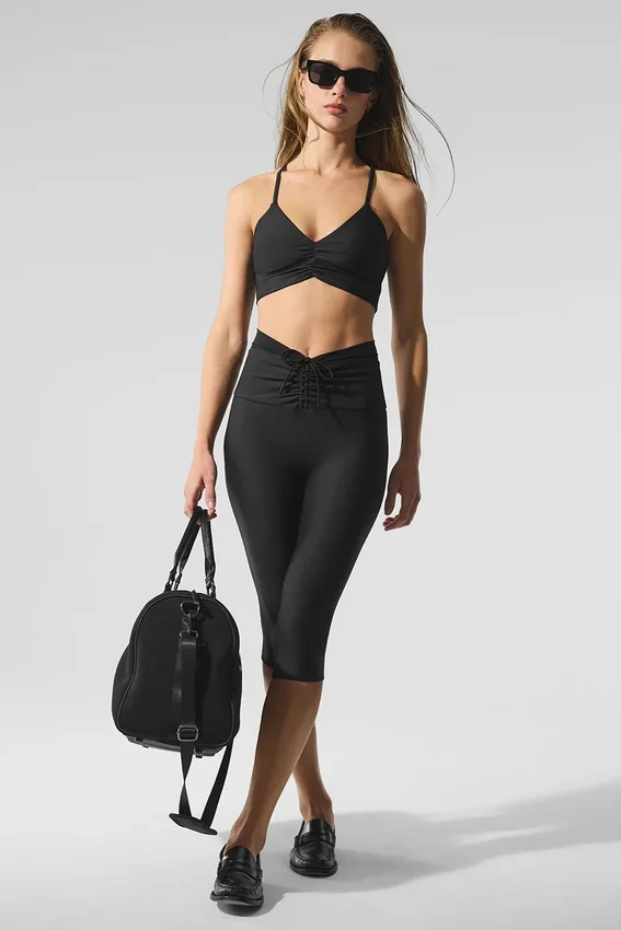 High-Waist Airlift Divine Capri - Siyah
