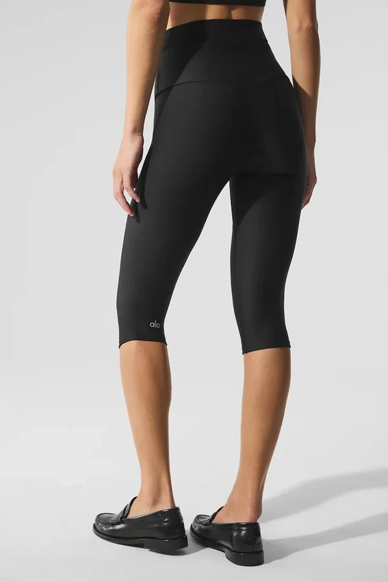 High-Waist Airlift Divine Capri - Siyah