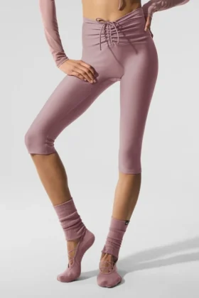 High-Waist Airlift Divine Kapri - Dumanlı Kuvars