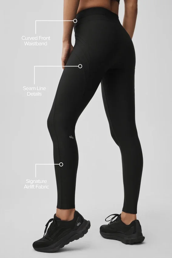 High-Waist Airlift Evolve Tayt - Siyah