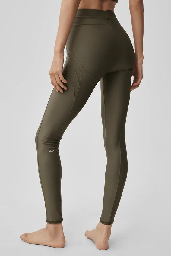 High-Waist Airlift Evolve Tayt - Zeytin Ağacı