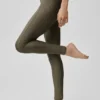 High-Waist Airlift Evolve Tayt - Zeytin Ağacı