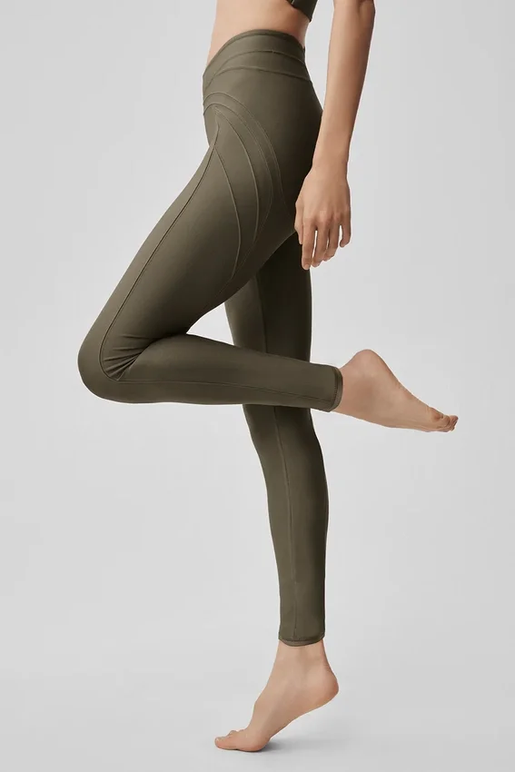 High-Waist Airlift Evolve Tayt - Zeytin Ağacı