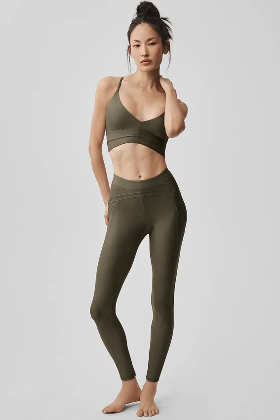 High-Waist Airlift Evolve Tayt - Zeytin Ağacı