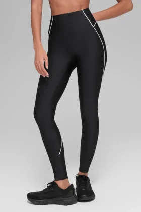 High-Waist Airlift Haven Tayt - Siyah/Beyaz