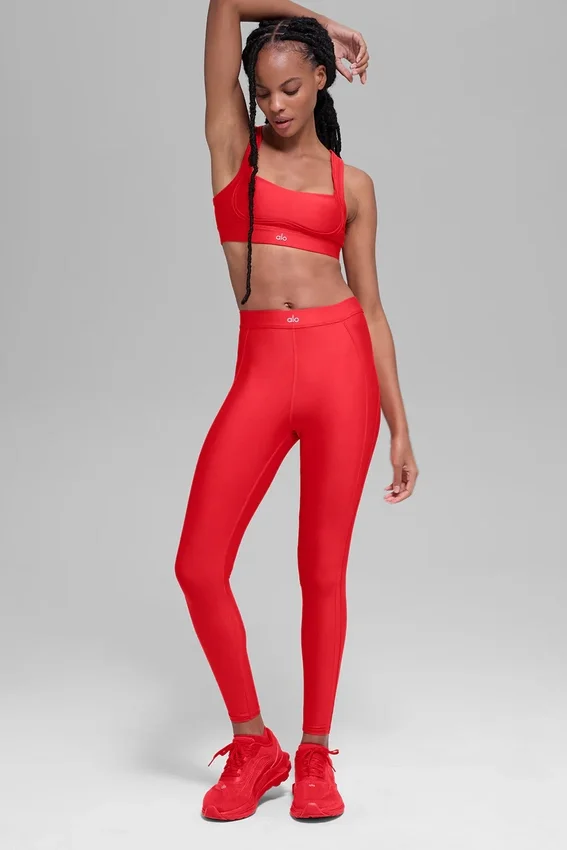 High-Waist Airlift Ignite 7/8 Tayt - Parlak Kırmızı