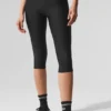 High-Waist Airlift Just Right Kapri - Siyah