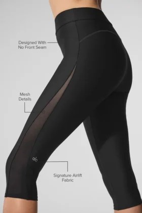 High-Waist Airlift Just Right Kapri – Siyah