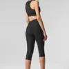 High-Waist Airlift Just Right Kapri - Siyah