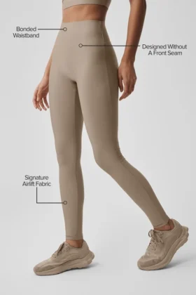 High-Waist Airlift Şık Tayt – Gravel