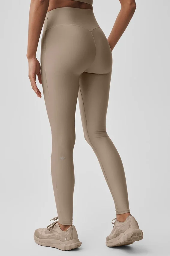 High-Waist Airlift Şık Tayt - Gravel