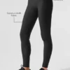 High-Waist Airlift Şık Tayt - Siyah