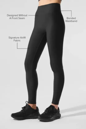 High-Waist Airlift Şık Tayt – Siyah