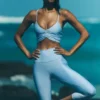 High-Waist Airlift Kapri - Deniz Kabuğu Mavisi