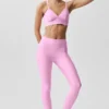 High-Waist Airlift Love Language Stirrup Tayt - Şeker Kalpli Pembe