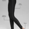 High-Waist Airlift Love Language Stirrup Tayt - Siyah