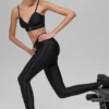 High-Waist Airlift Love Language Stirrup Tayt - Siyah