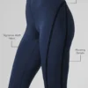 High-Waist Airlift Serisi Capri - Lacivert