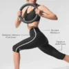 High-Waist Airlift Süper Şık Kontrast Kapri - Siyah/Beyaz