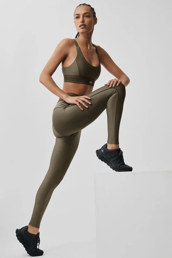 High-Waist Airlift Suit Up Tayt - Zeytin Ağacı/Zeytin Ağacı
