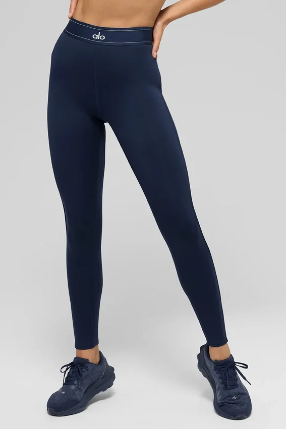 High-Waist Airlift Suit Up Taytlar - Lacivert/Lacivert
