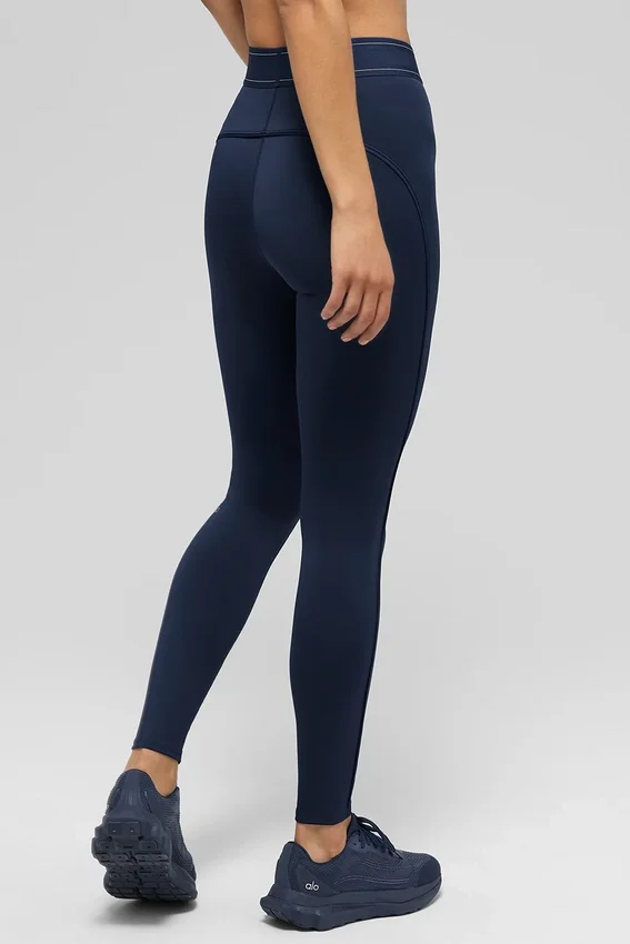 High-Waist Airlift Suit Up Taytlar - Lacivert/Lacivert