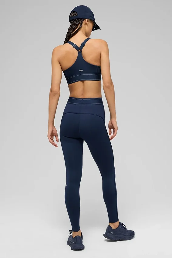 High-Waist Airlift Suit Up Taytlar - Lacivert/Lacivert