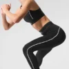 High-Waist Airlift Suit Up Taytlar - Siyah/Beyaz