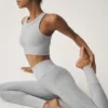 High-Waist Alosoft Lounge Tayt - Atletik Melanj Gri