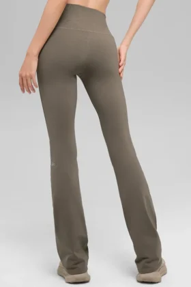 High-Waist Bootcut Airbrush Tayt – Açık Kakao