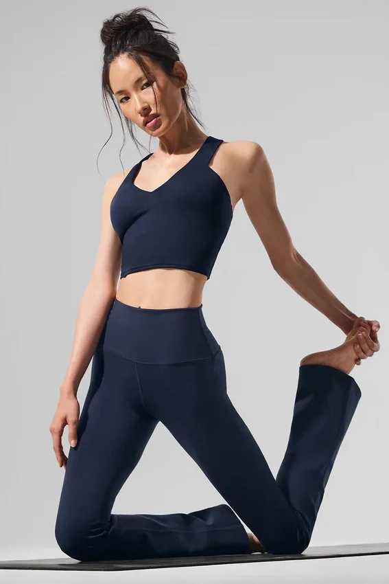 High-Waist Bootcut Legging - Lacivert