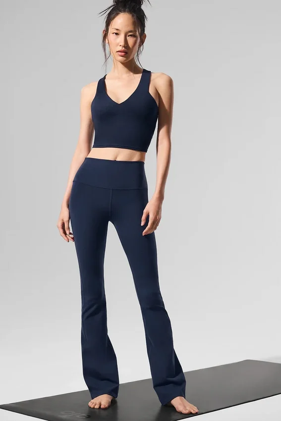 High-Waist Bootcut Legging - Lacivert