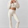 High-Waist Bootcut Tayt - Fildişi