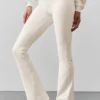 High-Waist Bootcut Tayt - Fildişi
