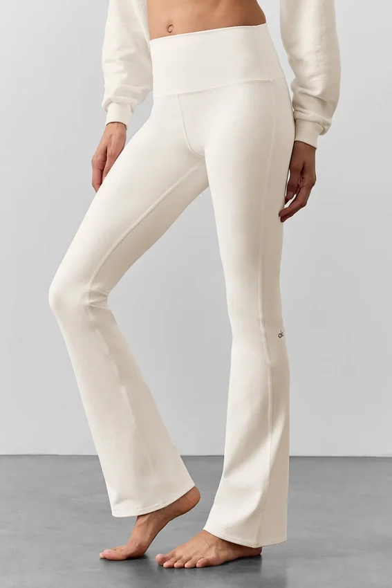 High-Waist Bootcut Tayt - Fildişi