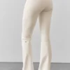 High-Waist Bootcut Tayt - Fildişi