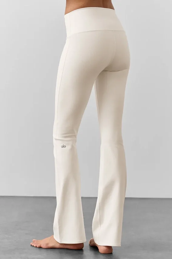 High-Waist Bootcut Tayt - Fildişi