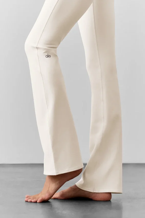 High-Waist Bootcut Tayt - Fildişi