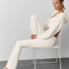 High-Waist Bootcut Tayt - Fildişi