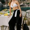 High-Waist Dreamscape Pantolon (Normal) - Siyah