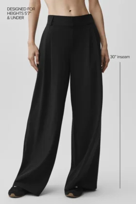 High-Waist Dreamscape Pantolon (Normal) – Siyah