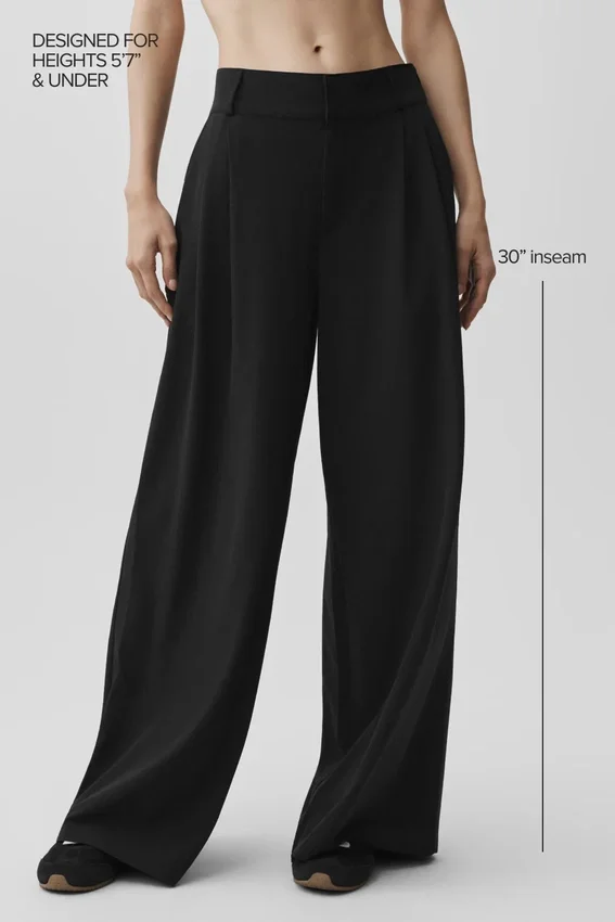 High-Waist Dreamscape Pantolon (Normal) - Siyah